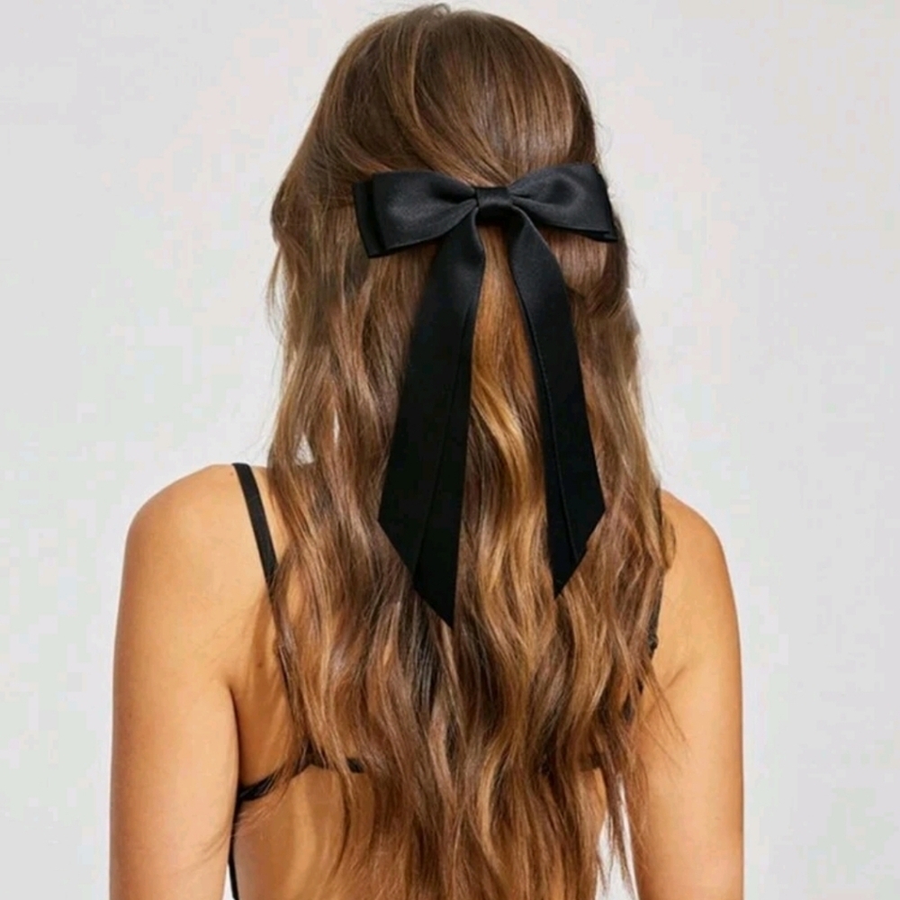 Women's black hair accessory black hair bow